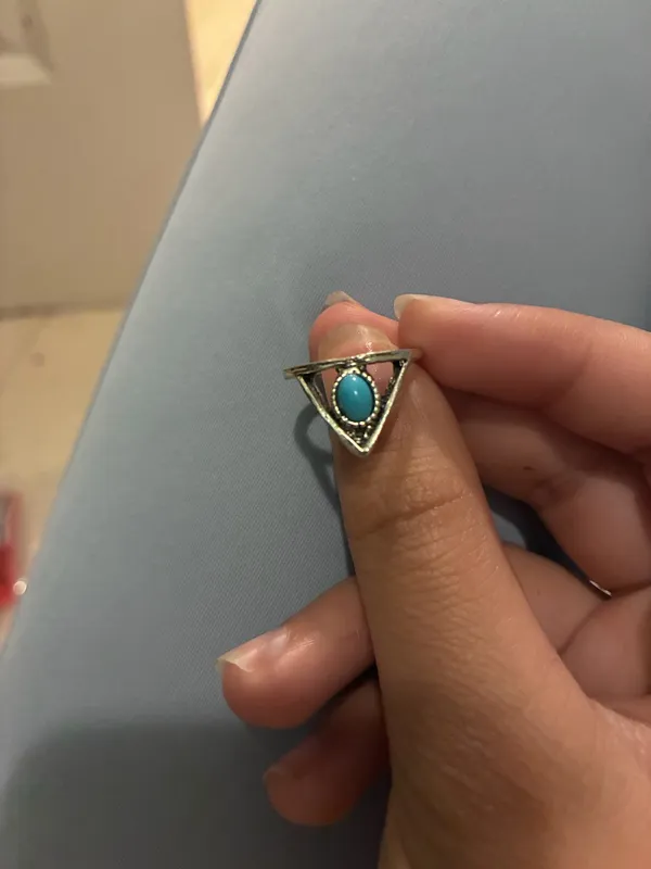 Silver-Tone Southwestern Geometric Fashion Ring - Image 2