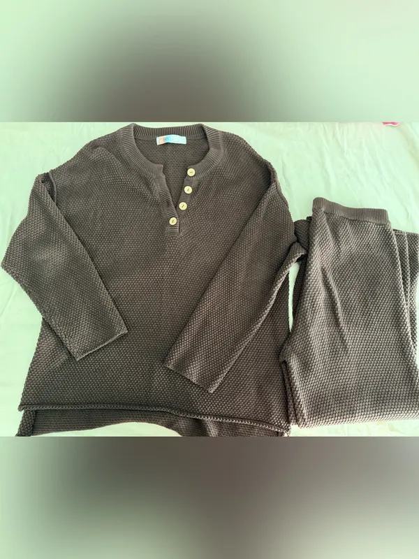 Free people brown knit Hailee set small - Image 2