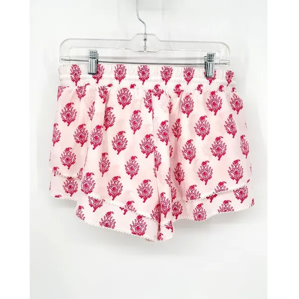 Roller‎ Rabbit Target Ruffle Floral Shorts Women L Pink Drawstring Boho Beach - Image 10