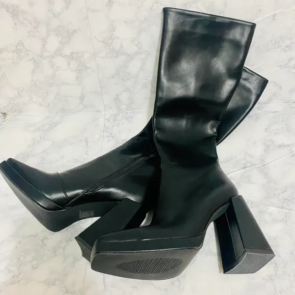 Princess Polly Matte Black Montgomery Boot - Image 4