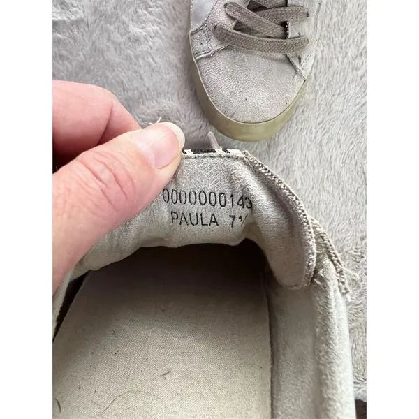 Shu Shop Women's Gray Suede Sneakers Size 7.5 Casual Lace Up - Image 6