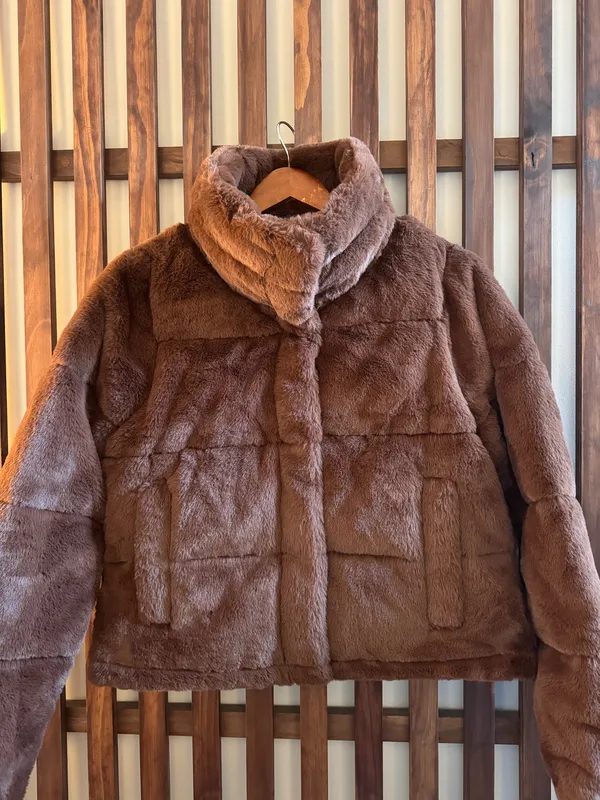 Abercrombie Faux Fur Mini Puffer - Image 2