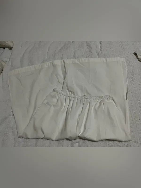 Universal Threads White Cotton Poplin Midi Skirt with Side Slits and pockets Sz M - Image 3