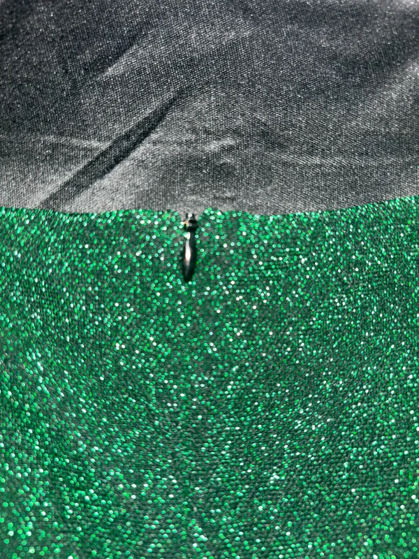 Lulus Sparkly Asymmetrical Green Bodycon Mini Dress - Image 4