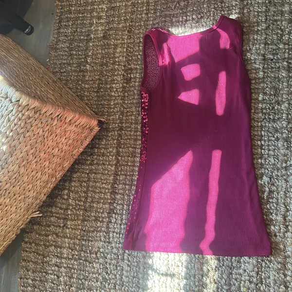 Sugar & Spice Vintage Pink Sequenced Tank Size Medium - Image 9