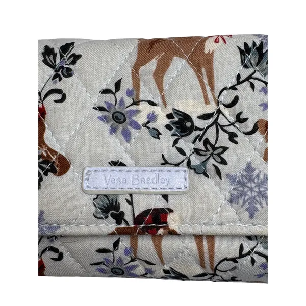 Vera Bradley Holiday Merry Deer Riley Compact‎ Wallet Wristlet Winter Christmas - Image 3