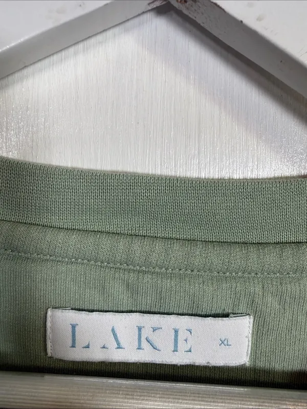 LAKE Pajamas 100% Cotton Sweatshirt Midi Dress in Light Moss Green W2484 Sz XL - Image 6