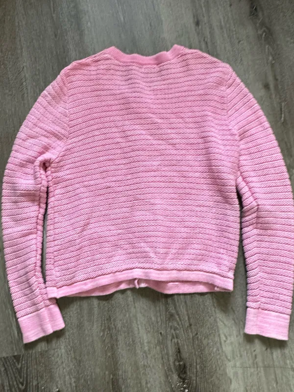 JODIFL Pink Ribbed Knit Button-Front Cardigan - Image 4