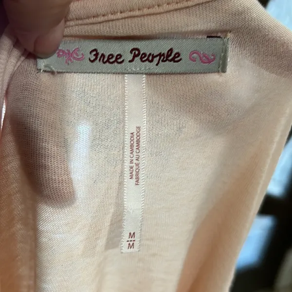 Free people blush pink bell sleeve Blouse - Image 6
