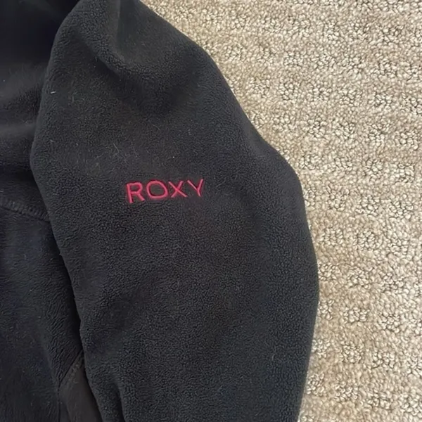 Roxy Black Zip Up Fleece Jacket - Image 5