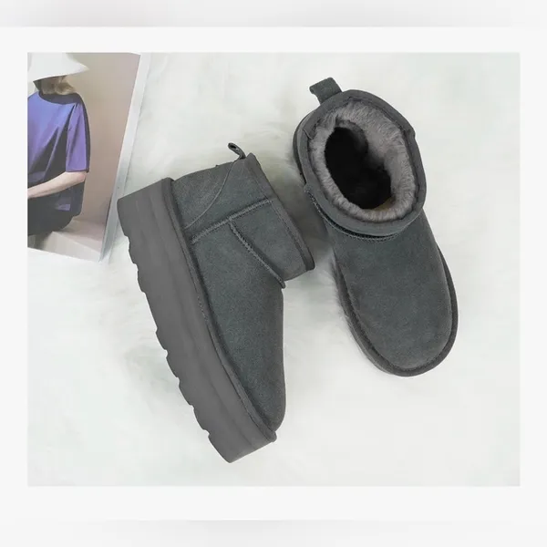 NEW Ultra Mini Platform Classic Short Ankle Cloud Fur Lined Anti-Slip Boots 6.5 - Image 3