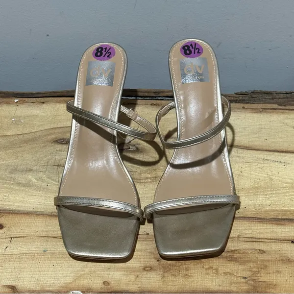 Dolce Vita Light‎ Gold Strappy Heel Sandals Sz 8.5 A55 - Image 5