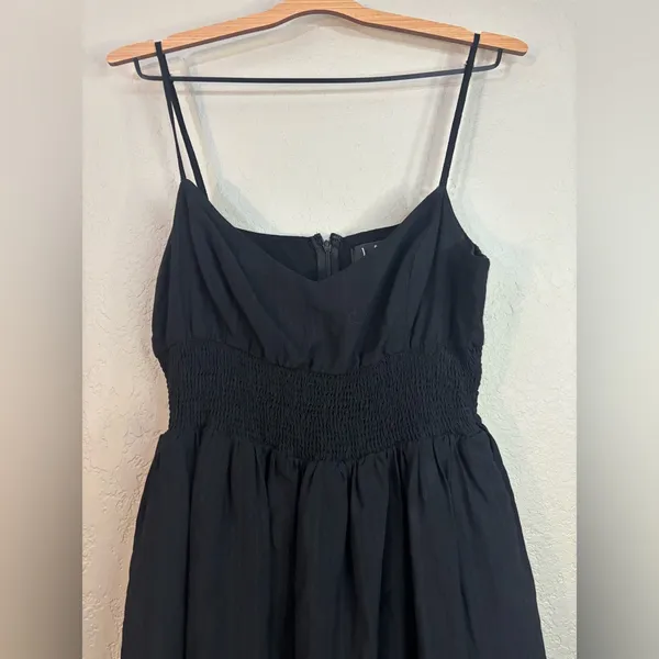 Lulu's Full Heart Black Smocked Midi Dress Size XL - Image 8
