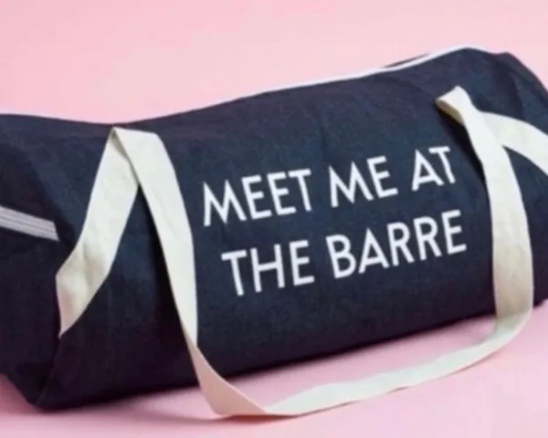 Nordstrom Private Party ‘Meet Me At The Barre’ Denim Gym Bag - Image 2