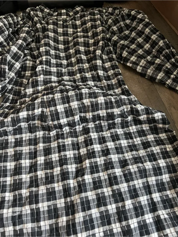 Ganni‎ Seersucker Plaid Minidress (EUR36/US4) - Image 9