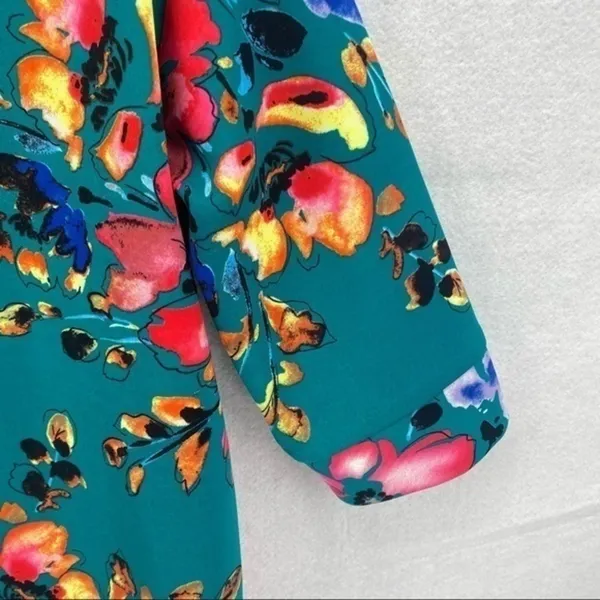 Baraschi‎ Floral Print Boatneck Top - Image 2