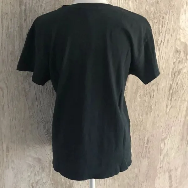 Daydreamer Rolling Stones Velvet Leopard Black Tee, Size M - Image 5
