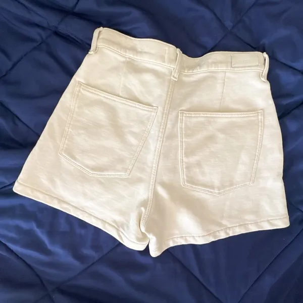 DL1961 Hepburn High Rise French Terry Shorts White Size 27 - Image 6