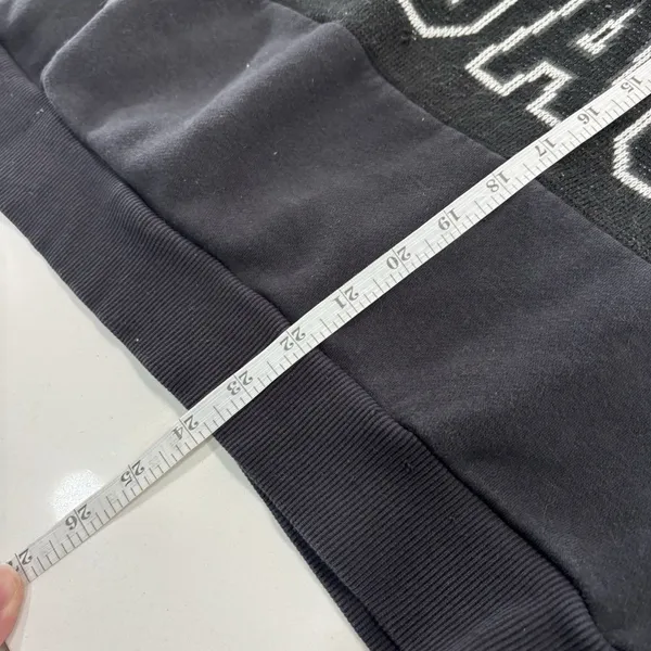 Adidas Sweater Womens Size XL Pullover V Neck Collegiate Stripe Knit Logo Black - Image 5