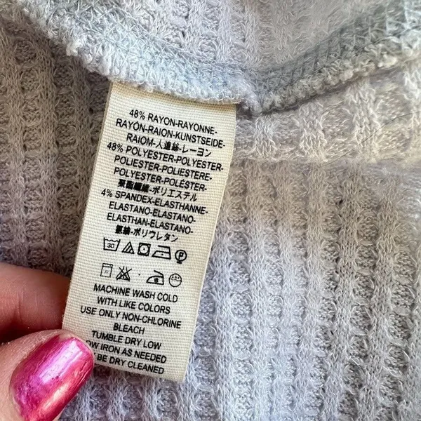 We the Free Free People Ribbed Waffle Turtleneck Tunic Sweater Dress‎ Size Small - Image 5