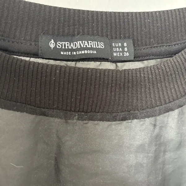 Stradivarius Black Sheer Mesh See Through Sheer Long Sleeve Top Oversize Small - Image 4