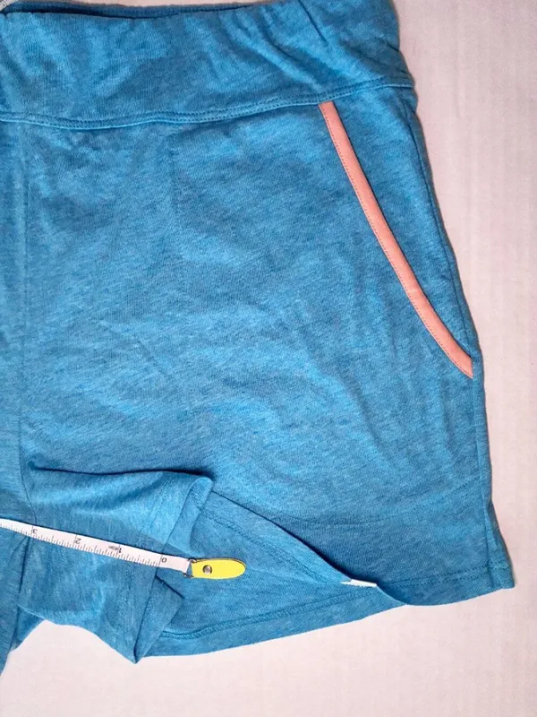 Leena & Lu GOTS Organic Pima Cotton Tank & Shorts Pajama Set - XL - Turquoise - Image 5