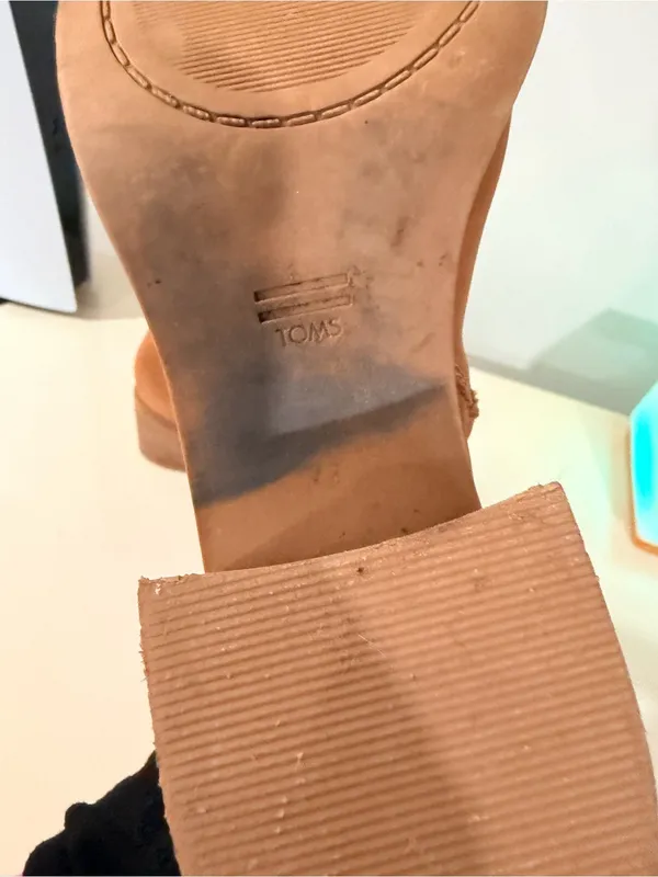 TOMS Tan Leather Block Heel Ankle Boot - Image 6