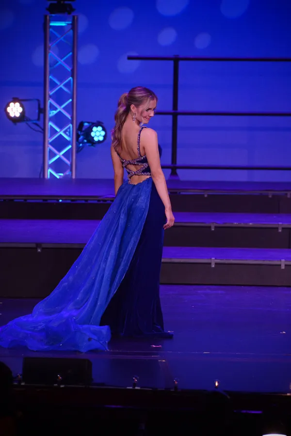 Johnathan Kayne Blue Pageant Gown - Image 3
