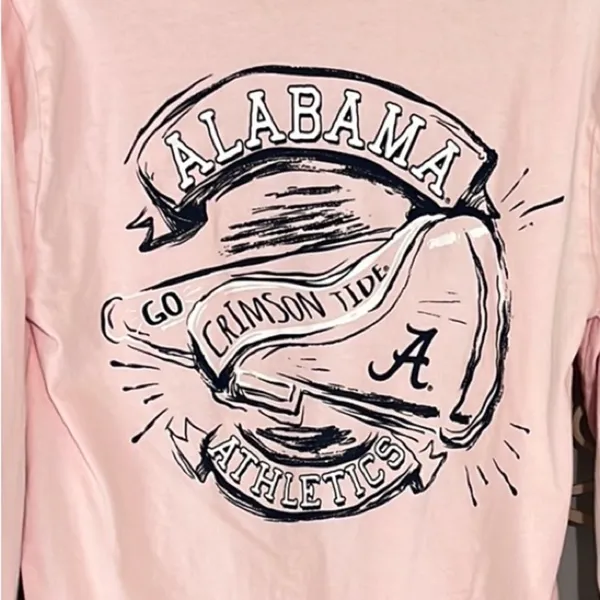 Champion University of Alabama Long Sleeve Tee Cotton Shirt Women Small Football - Image 8