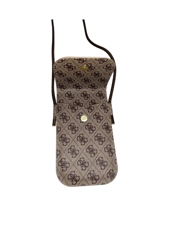 GUESS Brown Logo Phone Crossbody Bag Monogram - Image 5