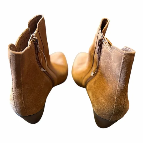✨Frye Sandra Chelsea Sz 9 Booties Leather Suede Cognac Cowgirl✨ - Image 7