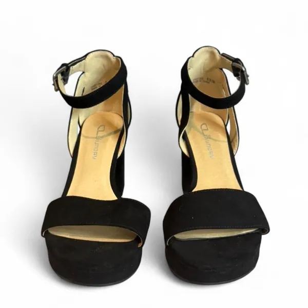 CL by Laundry Black Platform Block Heels Size 8 | - Image 2