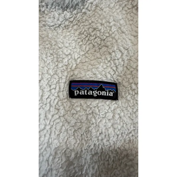 Patagonia Los Gatos Fleece Vest Womens Medium White Full Zip 25216 Pockets - Image 4