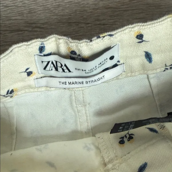 NEW Zara The Marine Straight Floral Jeans 2 - Image 10