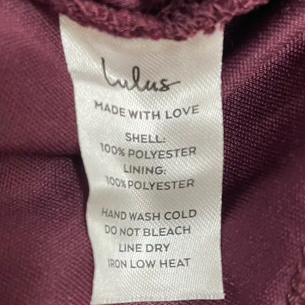 Lulus Love Poem Burgundy Lace Halter Mini Dress Size Small Valentine's Day Date - Image 9