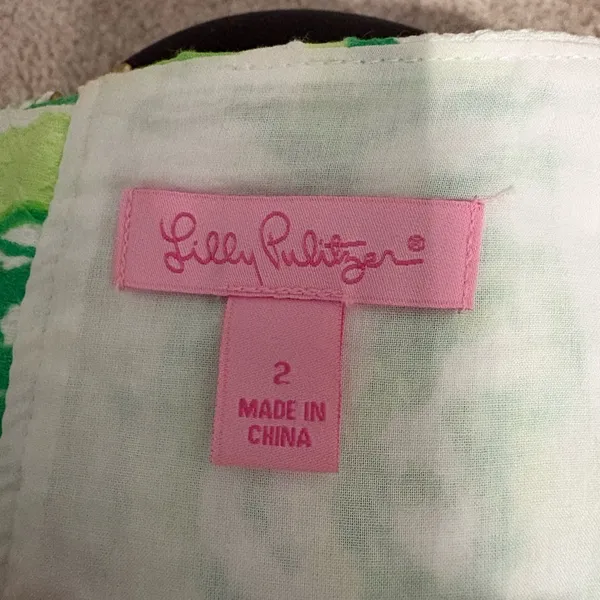 LILLY PULITZER Womens 2 Skirt Tate Heartbreakers Print Green White Roses Mini - Image 3
