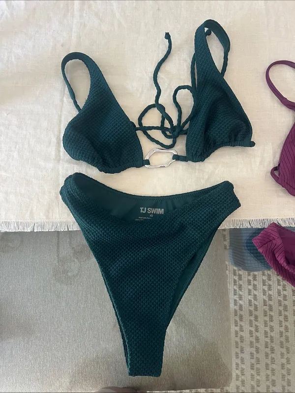 Zali Top & Solene Bottoms Forest Bikini Set by TJ SWIM - Image 7