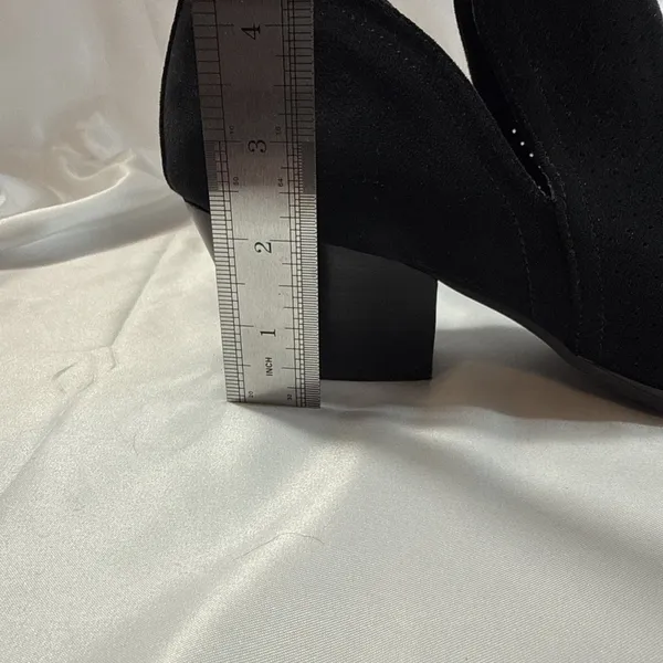 X-Appeal Black Suede Anklet Women's Shoes Size 10 Block 2.5" Heels - Image 7