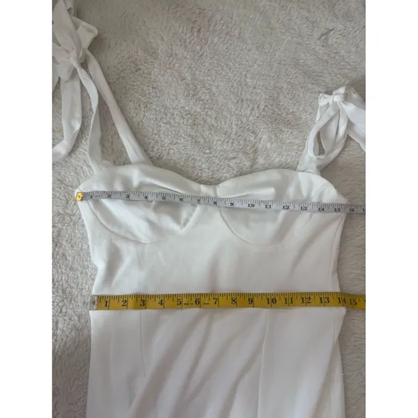 Lulus Splendid Love White Bustier Tie-Strap Mermaid Maxi Dress Size Medium Bride - Image 8