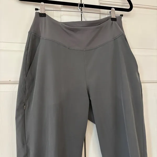 Patagonia‎ Happy Hike Studio Pants Gray High-Waisted Joggers Pants Size Small - Image 4