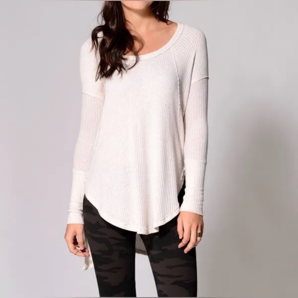 Free People Size M White Ventura Thermal - Image 2