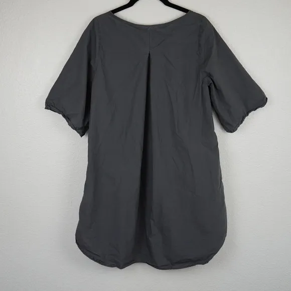 COS Womens Gray A Line Dress Size‎ 2 Short Sleeve Pleated Pockets - Image 5