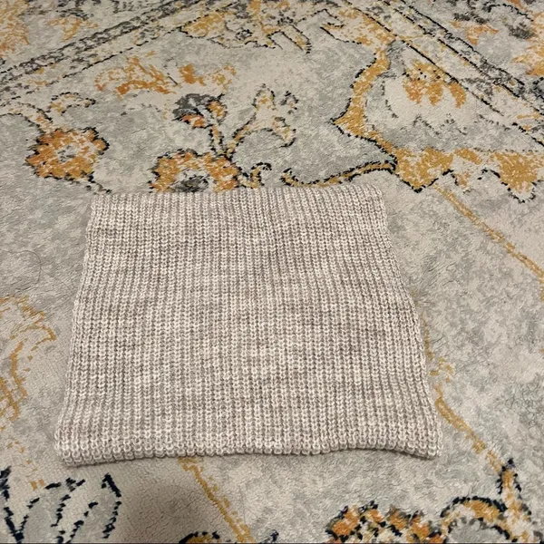 Maison Pholya Cream Beige Ribbed Knit Wool Alpaca Blend Sweater With Scarf XS - Image 6