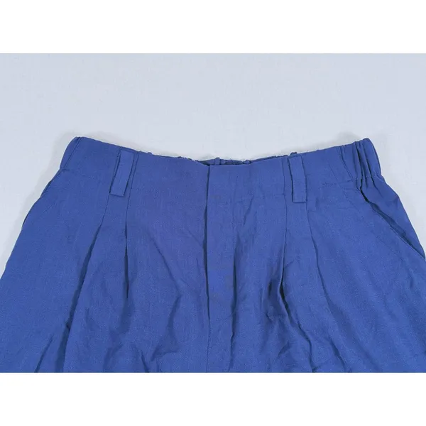 Halara High Waisted Trouser Shorts Size Large Navy Blue Pleated Preppy Coastal - Image 6