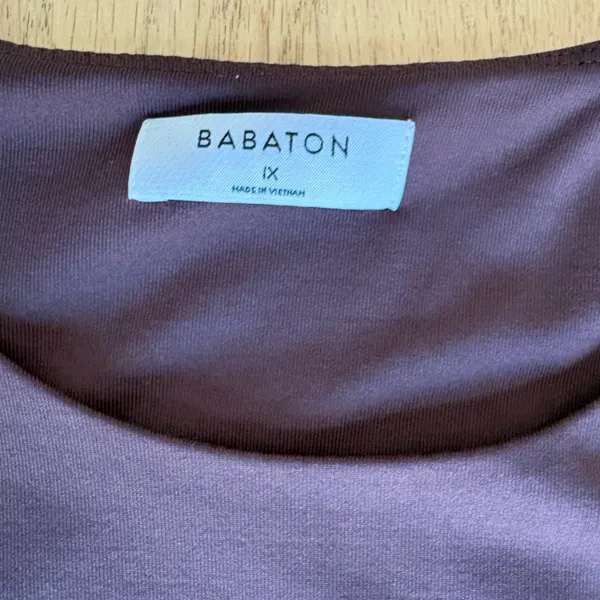 Aritzia Babaton Chocolate Brown Short Sleeve Bodysuit - Image 2