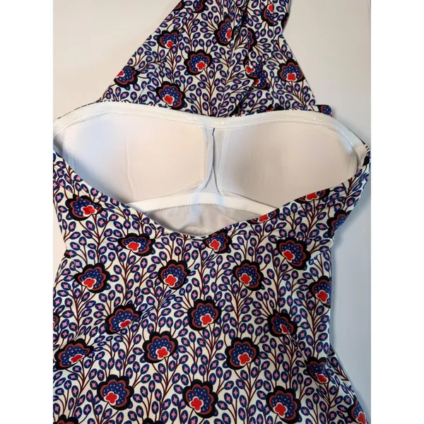 Boden Santorini Halter One Piece Swimsuit Floral Navy Red Pink Womens US 8 S0047 - Image 9