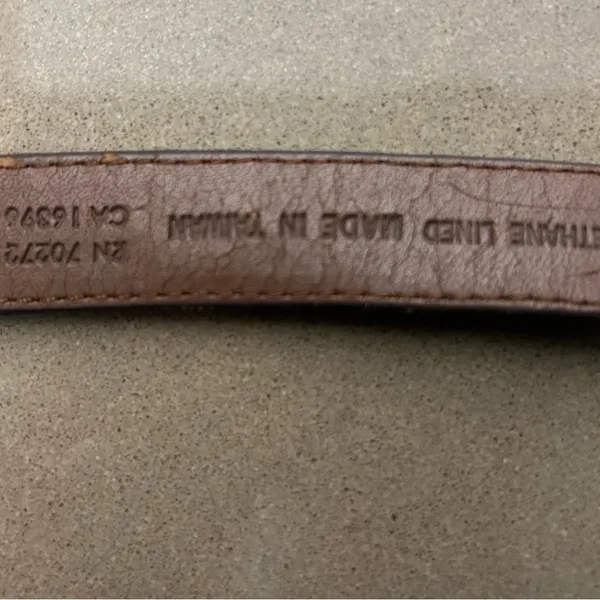 Belt Genuine Leather Brown and Silver Leather Belt-unisex - Image 4