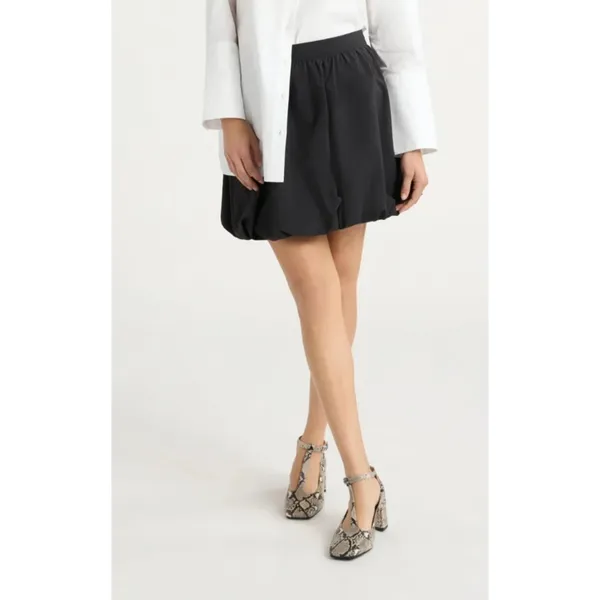 Scoop Womens Mini Skirt Size 16 Black Tech Mini Bubble Hem Relaxed Fit Stylish - Image 5