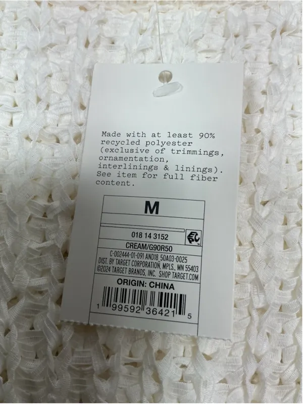 Womans NWT A New Day Long Sleeve Sweater Medium Cream - Image 4