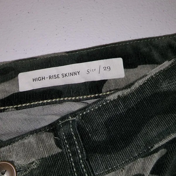 Pilcro And The Letterpress Womens Camo High Rise Skinny Corduroy Pants 29‎ - Image 5